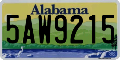 AL license plate 5AW9215