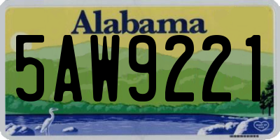 AL license plate 5AW9221