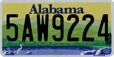 AL license plate 5AW9224