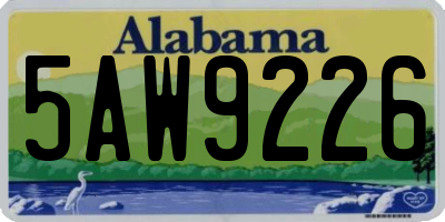 AL license plate 5AW9226