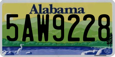 AL license plate 5AW9228
