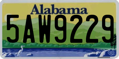 AL license plate 5AW9229