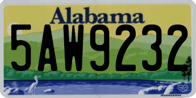 AL license plate 5AW9232