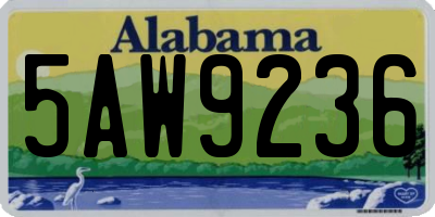 AL license plate 5AW9236
