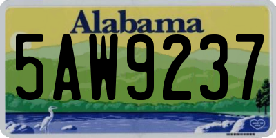 AL license plate 5AW9237