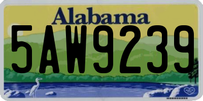 AL license plate 5AW9239