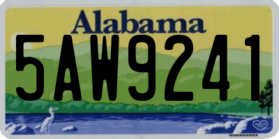 AL license plate 5AW9241