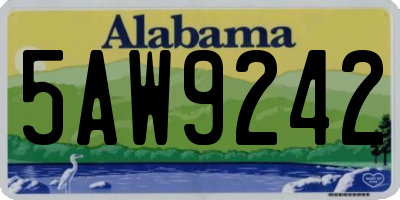 AL license plate 5AW9242