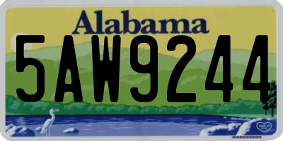 AL license plate 5AW9244