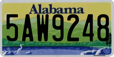 AL license plate 5AW9248