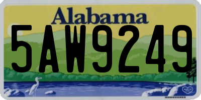 AL license plate 5AW9249