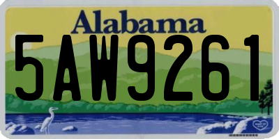 AL license plate 5AW9261