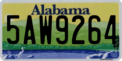 AL license plate 5AW9264