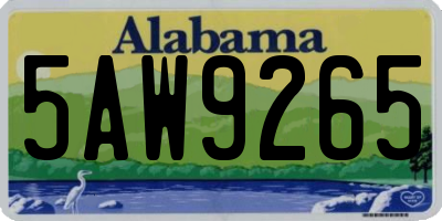 AL license plate 5AW9265