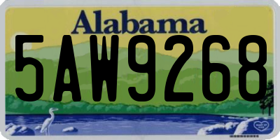 AL license plate 5AW9268