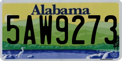 AL license plate 5AW9273