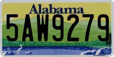 AL license plate 5AW9279