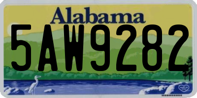 AL license plate 5AW9282