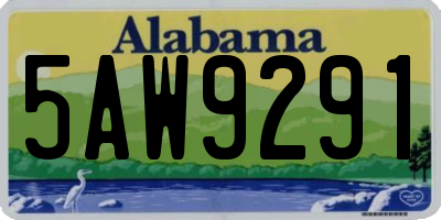AL license plate 5AW9291