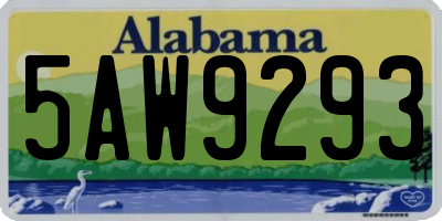 AL license plate 5AW9293