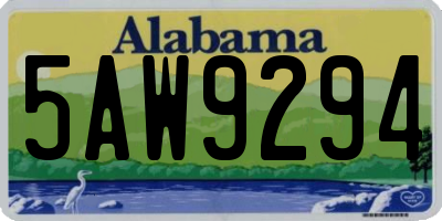 AL license plate 5AW9294