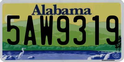 AL license plate 5AW9319