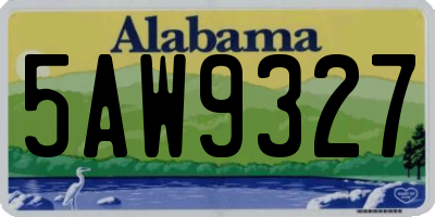 AL license plate 5AW9327