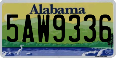 AL license plate 5AW9336