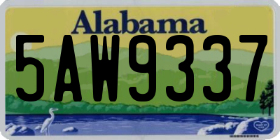 AL license plate 5AW9337