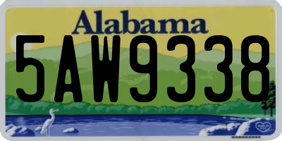 AL license plate 5AW9338
