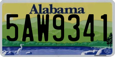 AL license plate 5AW9341