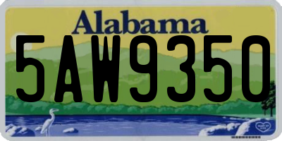 AL license plate 5AW9350