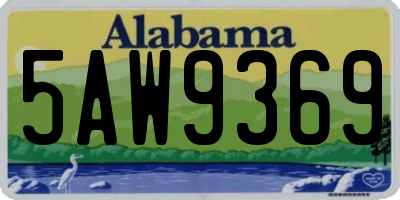 AL license plate 5AW9369