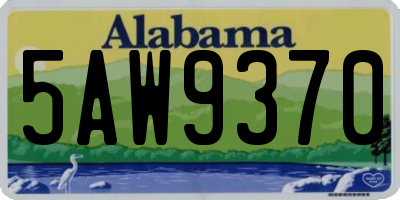 AL license plate 5AW9370