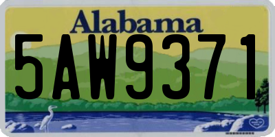 AL license plate 5AW9371