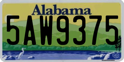 AL license plate 5AW9375