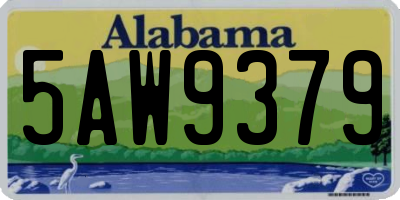 AL license plate 5AW9379