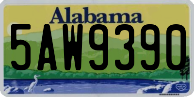 AL license plate 5AW9390