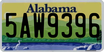 AL license plate 5AW9396