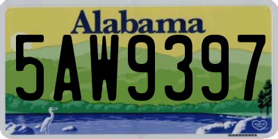 AL license plate 5AW9397