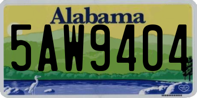 AL license plate 5AW9404