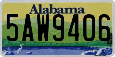 AL license plate 5AW9406