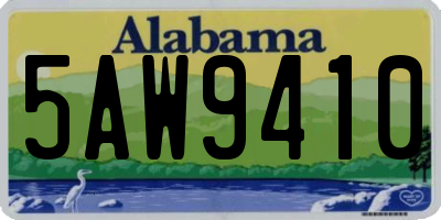 AL license plate 5AW9410