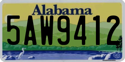 AL license plate 5AW9412
