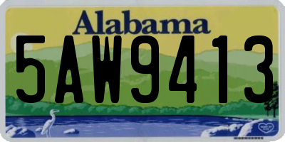AL license plate 5AW9413