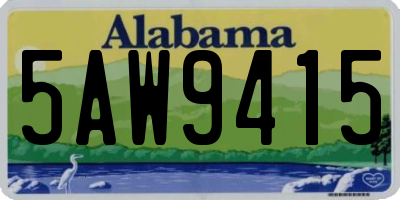 AL license plate 5AW9415