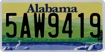 AL license plate 5AW9419