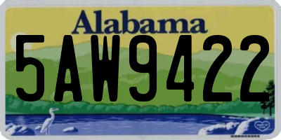 AL license plate 5AW9422