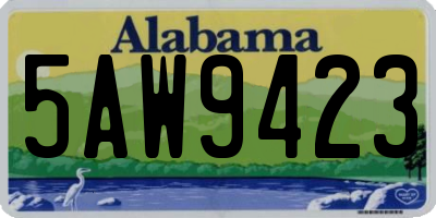 AL license plate 5AW9423