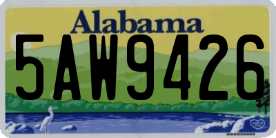 AL license plate 5AW9426